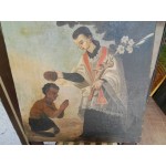 Сто годишна картина масло на платно без рамка - 3764